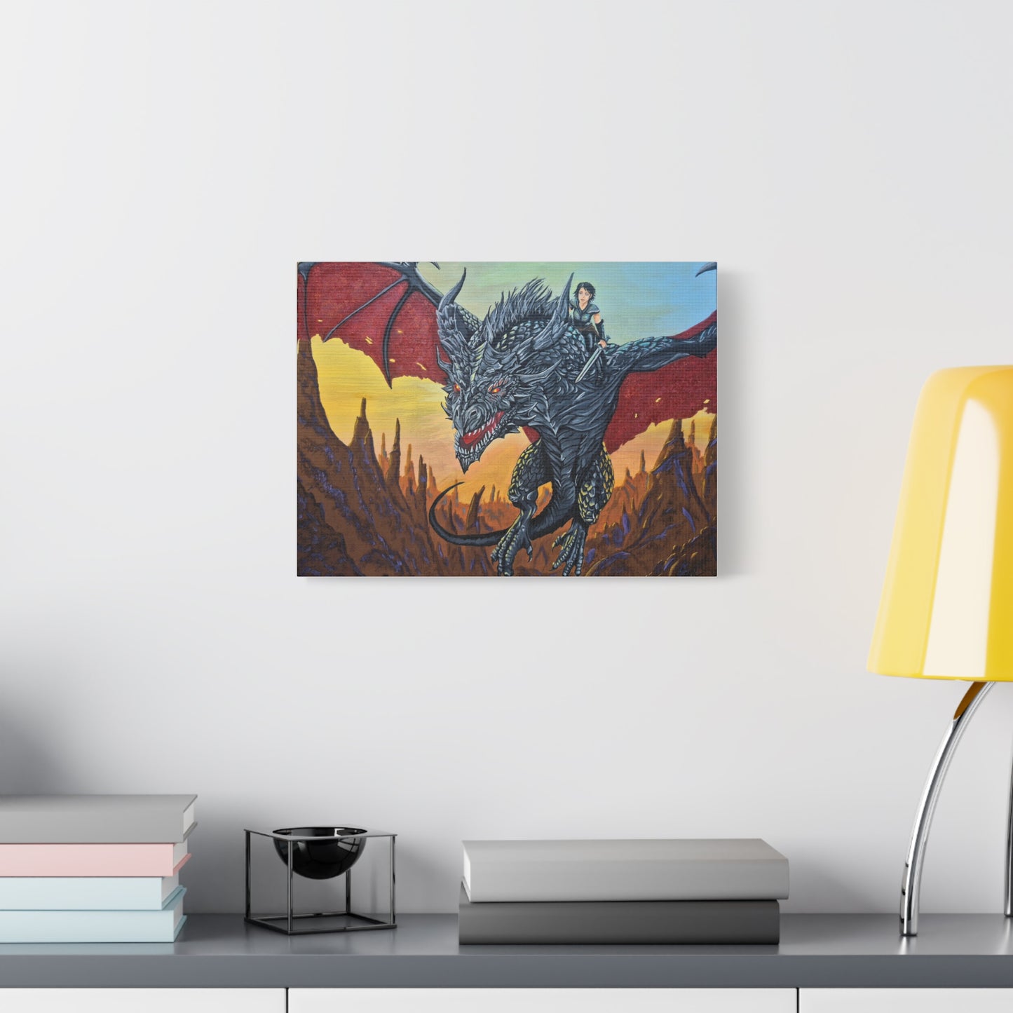 Epic Dragon Adventure Wall Art - Matte Canvas Print