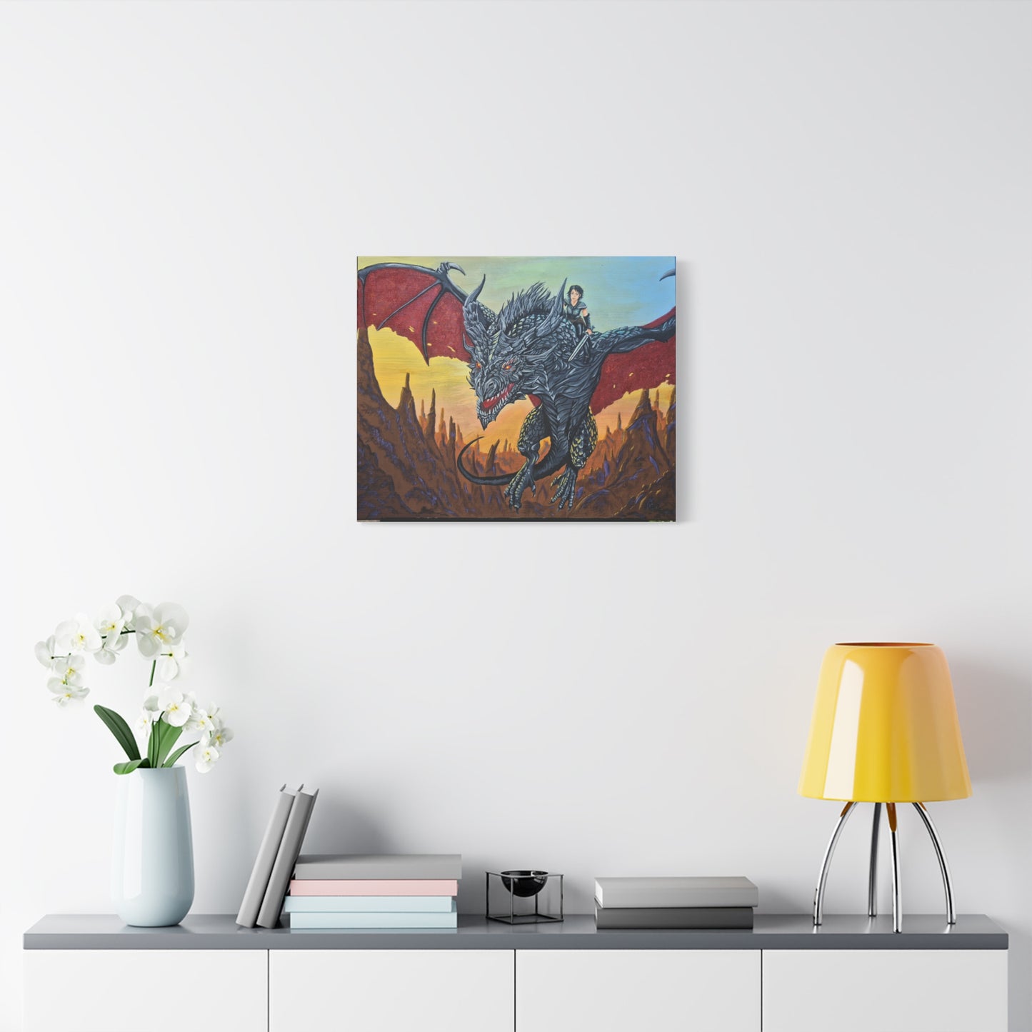 Epic Dragon Adventure Wall Art - Matte Canvas Print