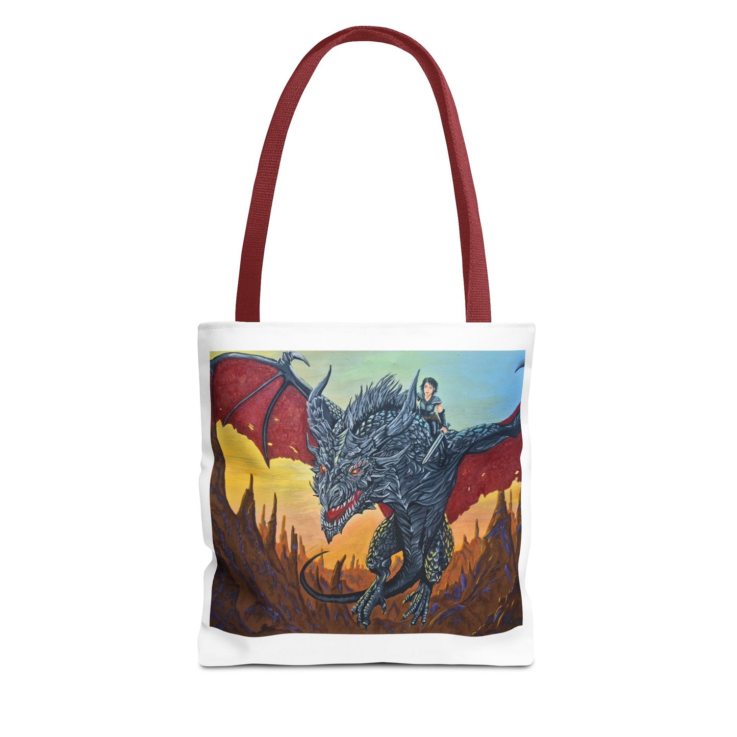 Fantasy Dragon Rider Tote Bag | Perfect for Nerds & Adventurers