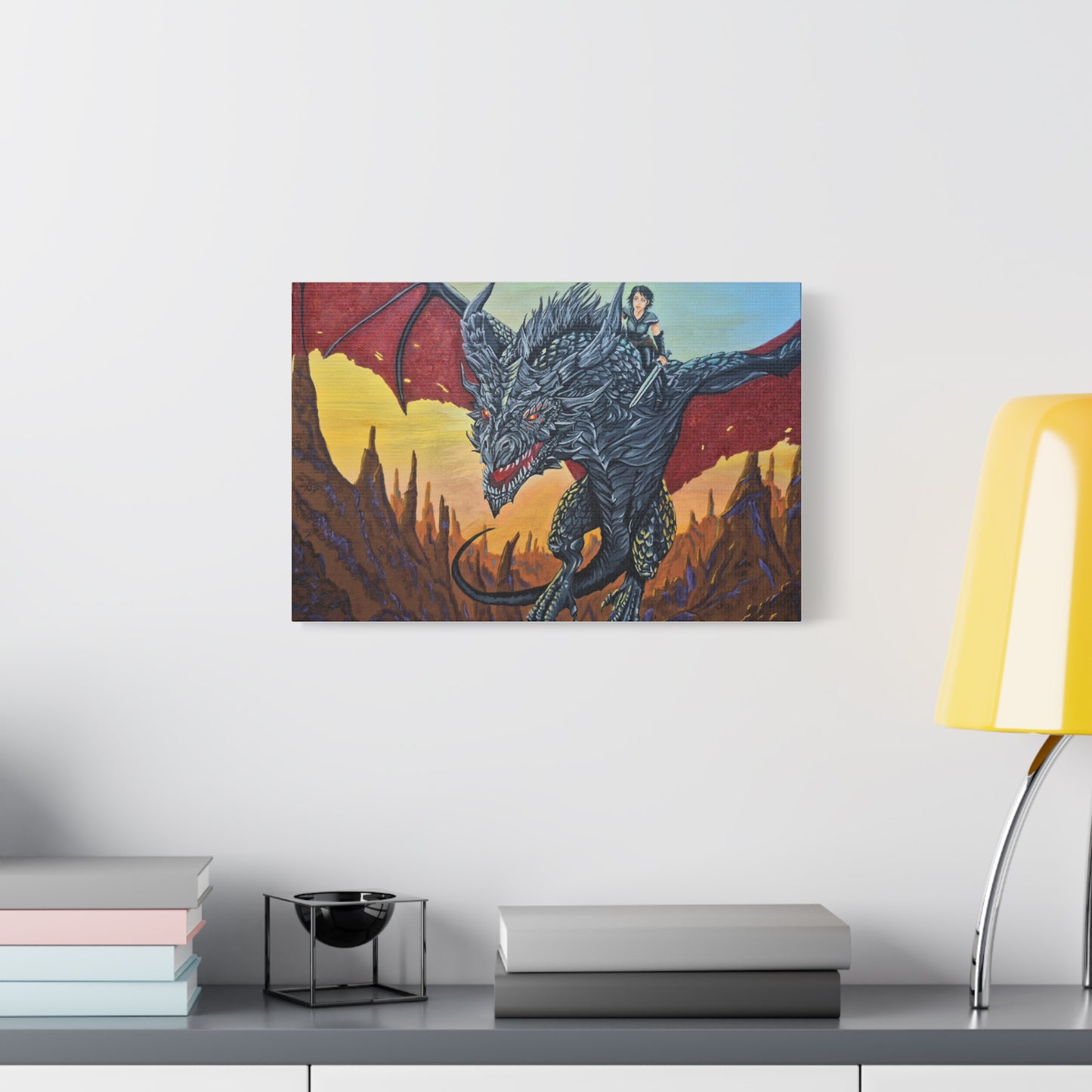 Epic Dragon Adventure Wall Art - Matte Canvas Print