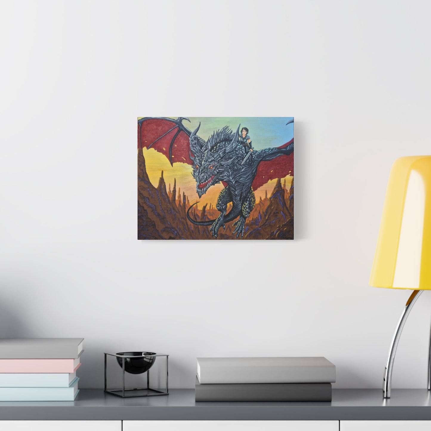 Epic Dragon Adventure Wall Art - Matte Canvas Print
