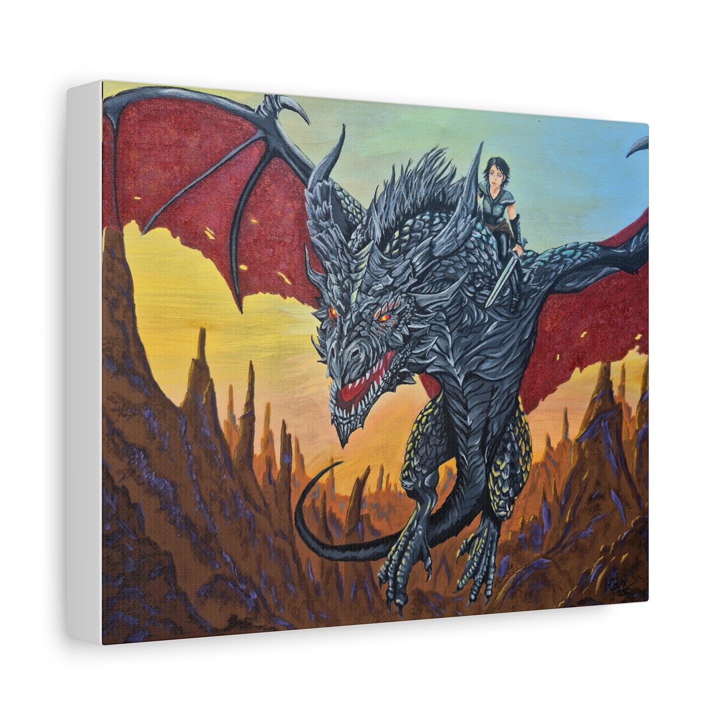 Epic Dragon Adventure Wall Art - Matte Canvas Print